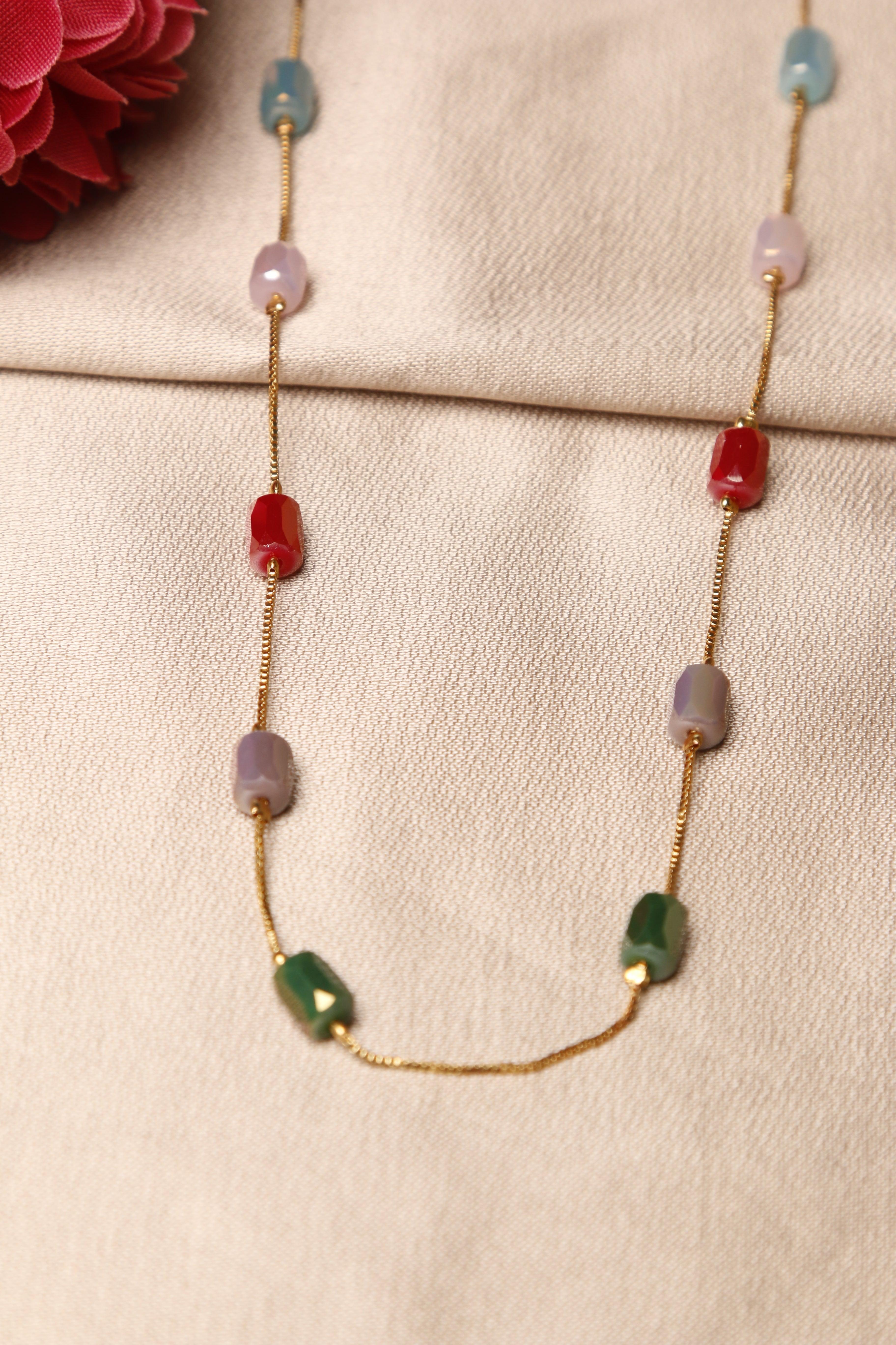multicolor beaded necklace Jewellery